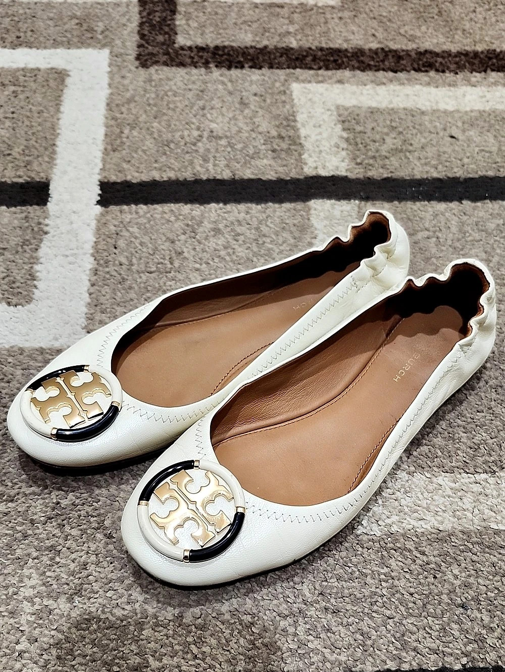 Tory Burch Minnie Travel Ballet Flat White US 6